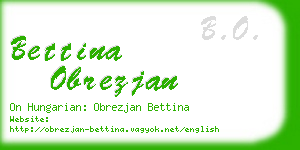 bettina obrezjan business card